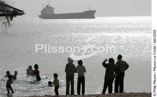 A beach in Aqaba in Jordan. - © Philip Plisson / Plisson La Trinité / AA12259 - Photo Galleries - Jordan