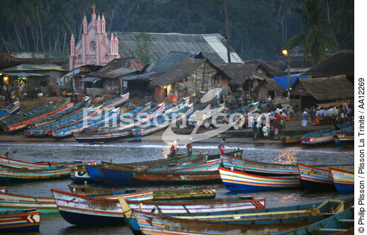 Fishing vessels, Kerala, India. - © Philip Plisson / Plisson La Trinité / AA12269 - Photo Galleries - Kerala