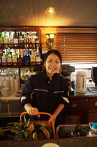 One crew-member in the restaurant of the Emeraude. © Philip Plisson / Pêcheur d’Images / AA12355 - Photo Galleries - Steamer