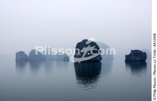 .Along Bay in the fog. - © Philip Plisson / Plisson La Trinité / AA12408 - Photo Galleries - Vietnam