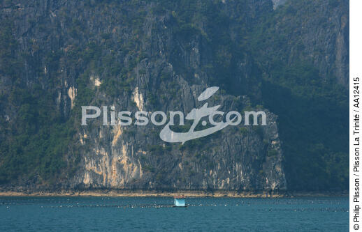 Cabanon dans la baie d'Along. - © Philip Plisson / Plisson La Trinité / AA12415 - Nos reportages photos - Site [Vietnam]