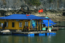 Habitation dans la baie d'Along. © Philip Plisson / Plisson La Trinité / AA12450 - Nos reportages photos - Vietnam