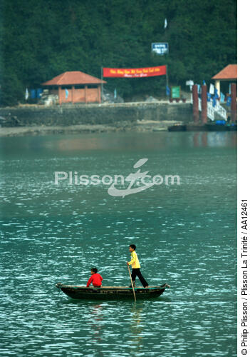 Barque dans la baie d'Along. - © Philip Plisson / Plisson La Trinité / AA12461 - Nos reportages photos - La Baie d'Along, Vietnam