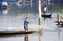 Backwaters of Kérala. © Philip Plisson / Plisson La Trinité / AA12563 - Photo Galleries - Fisherman
