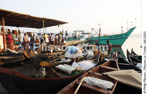 In the port of Cochin. - © Philip Plisson / Plisson La Trinité / AA12591 - Photo Galleries - Crowd