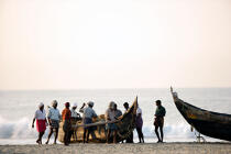 On the beach of Kovallam. © Philip Plisson / Plisson La Trinité / AA12645 - Photo Galleries - Kerala