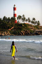 Sur la plage de Kovallam.. © Philip Plisson / Plisson La Trinité / AA12654 - Nos reportages photos - Etats [Inde]