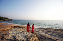 Sur la plage de Vilinjan. © Philip Plisson / Plisson La Trinité / AA12668 - Nos reportages photos - Ville [Kerala]