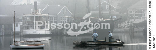 Mystic Seaport - © Philip Plisson / Plisson La Trinité / AA12920 - Photo Galleries - Steamer