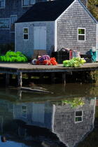Bouées de casiers. © Philip Plisson / Plisson La Trinité / AA12979 - Nos reportages photos - Maine