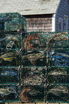 Casiers de pêche. © Philip Plisson / Plisson La Trinité / AA12996 - Nos reportages photos - Nouvelle Angleterre