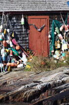 Racks of fishing. © Philip Plisson / Plisson La Trinité / AA13004 - Photo Galleries - Maine