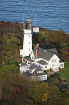 Cap Elisabeth Light © Philip Plisson / Plisson La Trinité / AA13070 - Photo Galleries - Lighthouse [Maine]