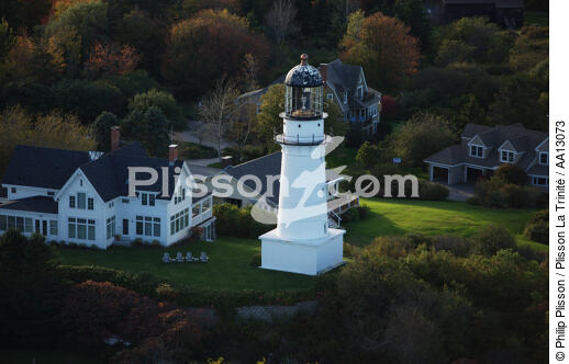 Cap Elisabeth Light - © Philip Plisson / Plisson La Trinité / AA13073 - Photo Galleries - Lighthouse [Maine]