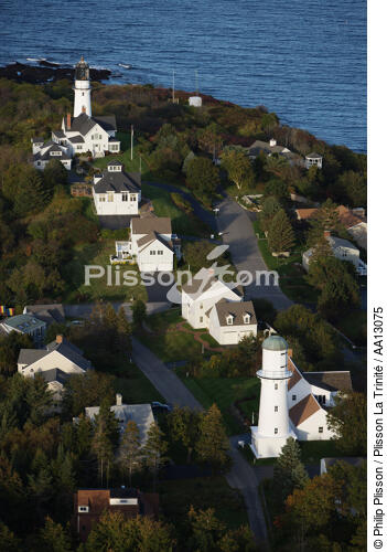 Cap Elisabeth Light - © Philip Plisson / Plisson La Trinité / AA13075 - Photo Galleries - Lighthouse [Maine]