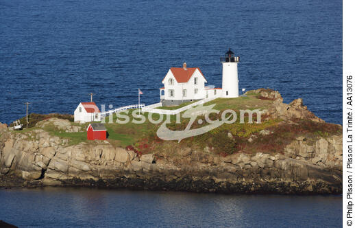 Cap Neddick Light - © Philip Plisson / Plisson La Trinité / AA13076 - Photo Galleries - Lighthouse [Maine]