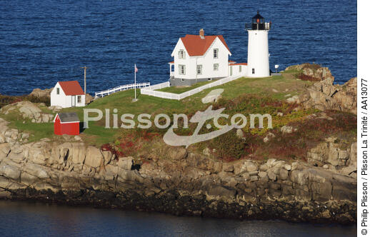 Cap Neddick Light - © Philip Plisson / Plisson La Trinité / AA13077 - Photo Galleries - Lighthouse [Maine]
