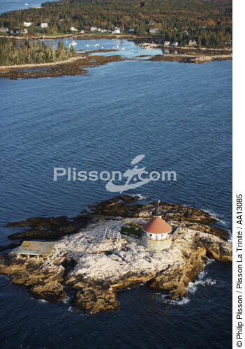 Cuckholds Light in Maine. - © Philip Plisson / Plisson La Trinité / AA13085 - Photo Galleries - American Lighthouses
