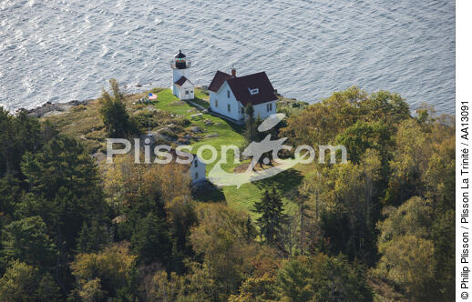 Curtis Island Light in Maine. - © Philip Plisson / Plisson La Trinité / AA13091 - Photo Galleries - Flora