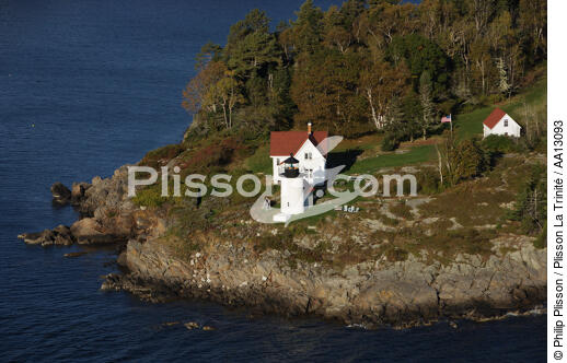 Curtis Island Light in Maine. - © Philip Plisson / Plisson La Trinité / AA13093 - Photo Galleries - American Lighthouses