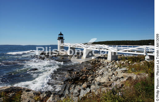 Marshall Point Light in Maine. - © Philip Plisson / Plisson La Trinité / AA13099 - Photo Galleries - Maine
