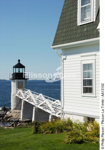 Marshall Point Light in Maine. - © Philip Plisson / Plisson La Trinité / AA13102 - Photo Galleries - Maine
