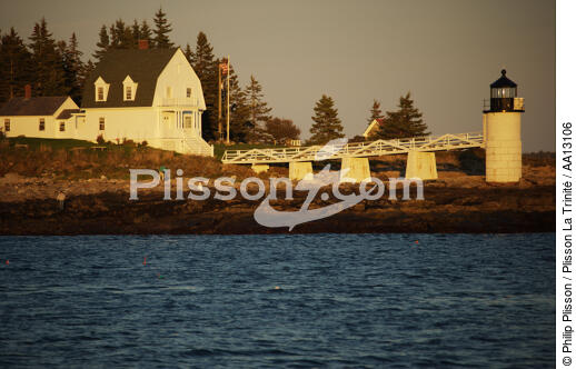 Marshall Point Light in Maine. - © Philip Plisson / Plisson La Trinité / AA13106 - Photo Galleries - Lighthouse [Maine]