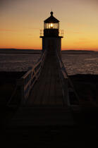 Marshall Point Light dans le Maine. © Philip Plisson / Plisson La Trinité / AA13108 - Nos reportages photos - Contre-jour