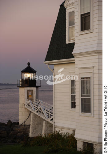 Marshall Point Light in Maine. - © Philip Plisson / Plisson La Trinité / AA13110 - Photo Galleries - Lighthouse [Maine]