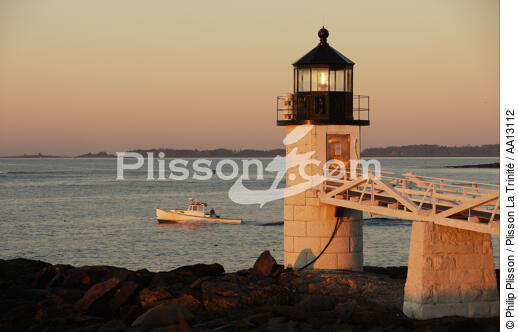 Marshall Point Light in Maine. - © Philip Plisson / Plisson La Trinité / AA13112 - Photo Galleries - Lighthouse [Maine]