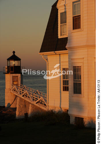 Marshall Point Light in Maine. - © Philip Plisson / Plisson La Trinité / AA13113 - Photo Galleries - American Lighthouses