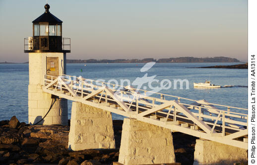 Marshall Point Light in Maine. - © Philip Plisson / Plisson La Trinité / AA13114 - Photo Galleries - Marshall Point Light
