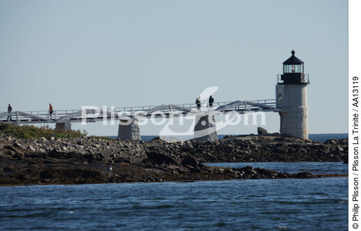 Marshall Point Light in Maine. - © Philip Plisson / Plisson La Trinité / AA13119 - Photo Galleries - Lighthouse [Maine]