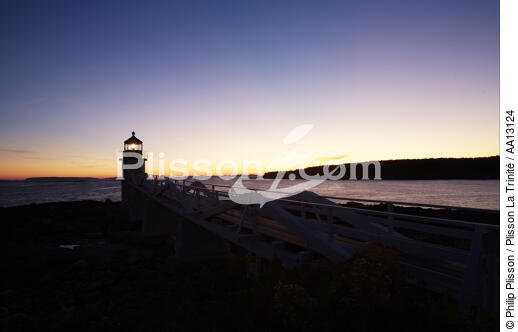Marshall Point Light in Maine. - © Philip Plisson / Plisson La Trinité / AA13124 - Photo Galleries - American Lighthouses