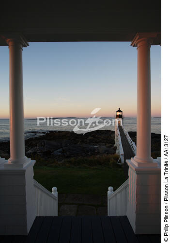 Marshall Point Light in Maine. - © Philip Plisson / Plisson La Trinité / AA13127 - Photo Galleries - Lighthouse [Maine]
