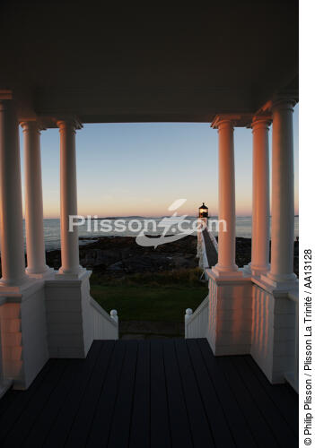 Marshall Point Light in Maine. - © Philip Plisson / Plisson La Trinité / AA13128 - Photo Galleries - American Lighthouses