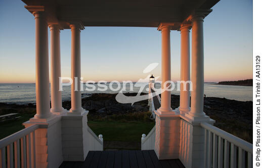 Marshall Point Light in Maine. - © Philip Plisson / Plisson La Trinité / AA13129 - Photo Galleries - Marshall Point Light