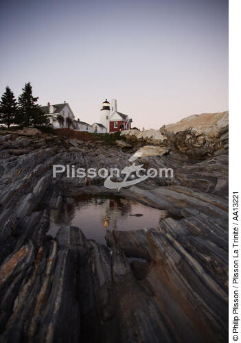 Pemaquid Point Light dans le Maine. - © Philip Plisson / Plisson La Trinité / AA13221 - Nos reportages photos - Rocher