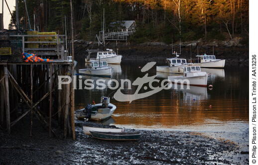 New Harbor in Maine. - © Philip Plisson / Plisson La Trinité / AA13236 - Photo Galleries - Town [Maine]