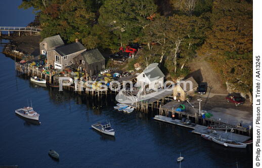 New Harbor dans le Maine. - © Philip Plisson / Plisson La Trinité / AA13245 - Nos reportages photos - Ville [Maine]