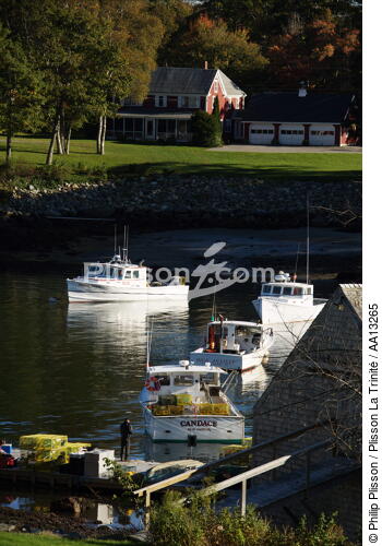 New Harbor in Maine. - © Philip Plisson / Plisson La Trinité / AA13265 - Photo Galleries - Town [Maine]