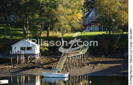 New Harbor in Maine. - © Philip Plisson / Plisson La Trinité / AA13267 - Photo Galleries - Town [Maine]
