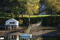 New Harbor in Maine. © Philip Plisson / Plisson La Trinité / AA13267 - Photo Galleries - Town [Maine]