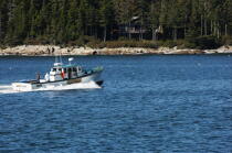 Retour de pêche à Port Clyde dans le Maine. © Philip Plisson / Plisson La Trinité / AA13282 - Nos reportages photos - Port Clyde