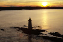 Ram Island Ledge Light dans le Maine. © Philip Plisson / Pêcheur d’Images / AA13305 - Nos reportages photos - Phares USA