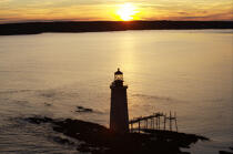 Ram Island Ledge Light in Maine. © Philip Plisson / Plisson La Trinité / AA13307 - Photo Galleries - Maine