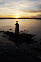 Ram Island Ledge Light in Maine. © Philip Plisson / Plisson La Trinité / AA13308 - Photo Galleries - Lighthouse [Maine]