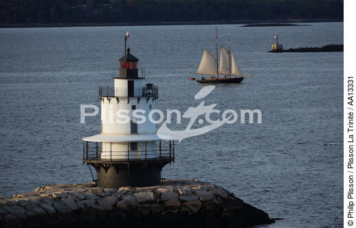 Spring Point Ledge Light in Maine. - © Philip Plisson / Pêcheur d’Images / AA13331 - Photo Galleries - American Lighthouses