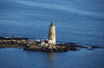 Whaleback Light in Maine. © Philip Plisson / Plisson La Trinité / AA13347 - Photo Galleries - American Lighthouses