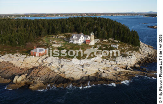 White Head Light in Maine. - © Philip Plisson / Plisson La Trinité / AA13356 - Photo Galleries - Lighthouse [Maine]
